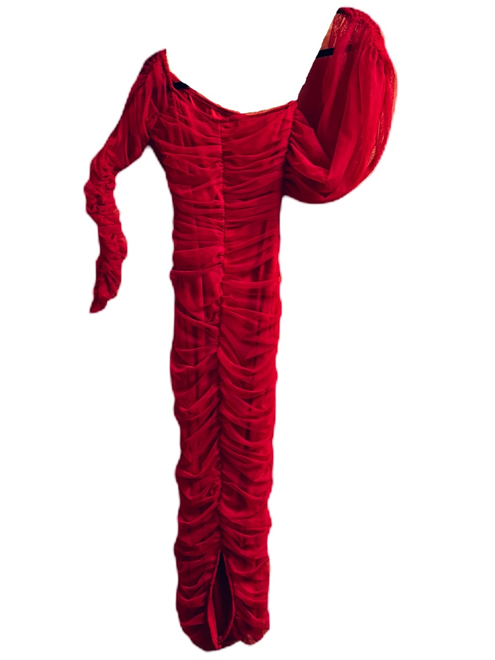 Etika Scarlet Ruched One-Shoulder Maxi Dress Size XS